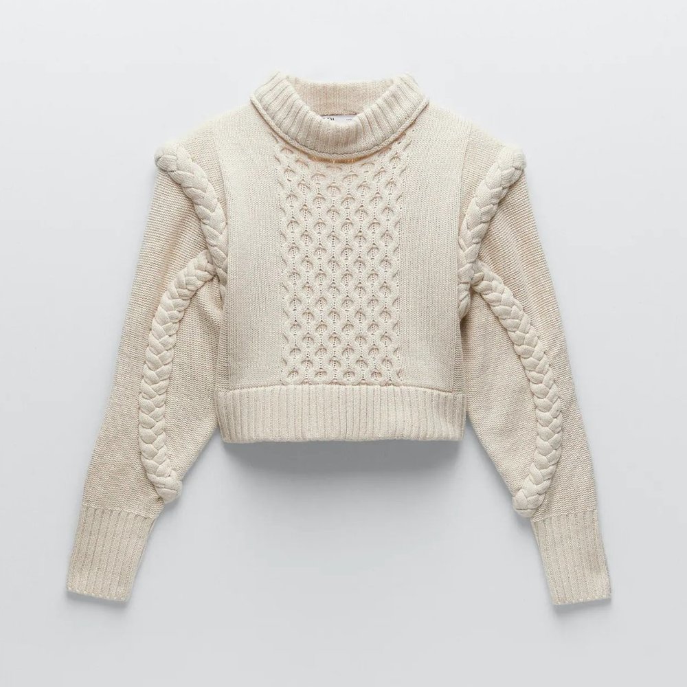 Zara Shoulder Pad Knit Sweater - Picture 13 of 13